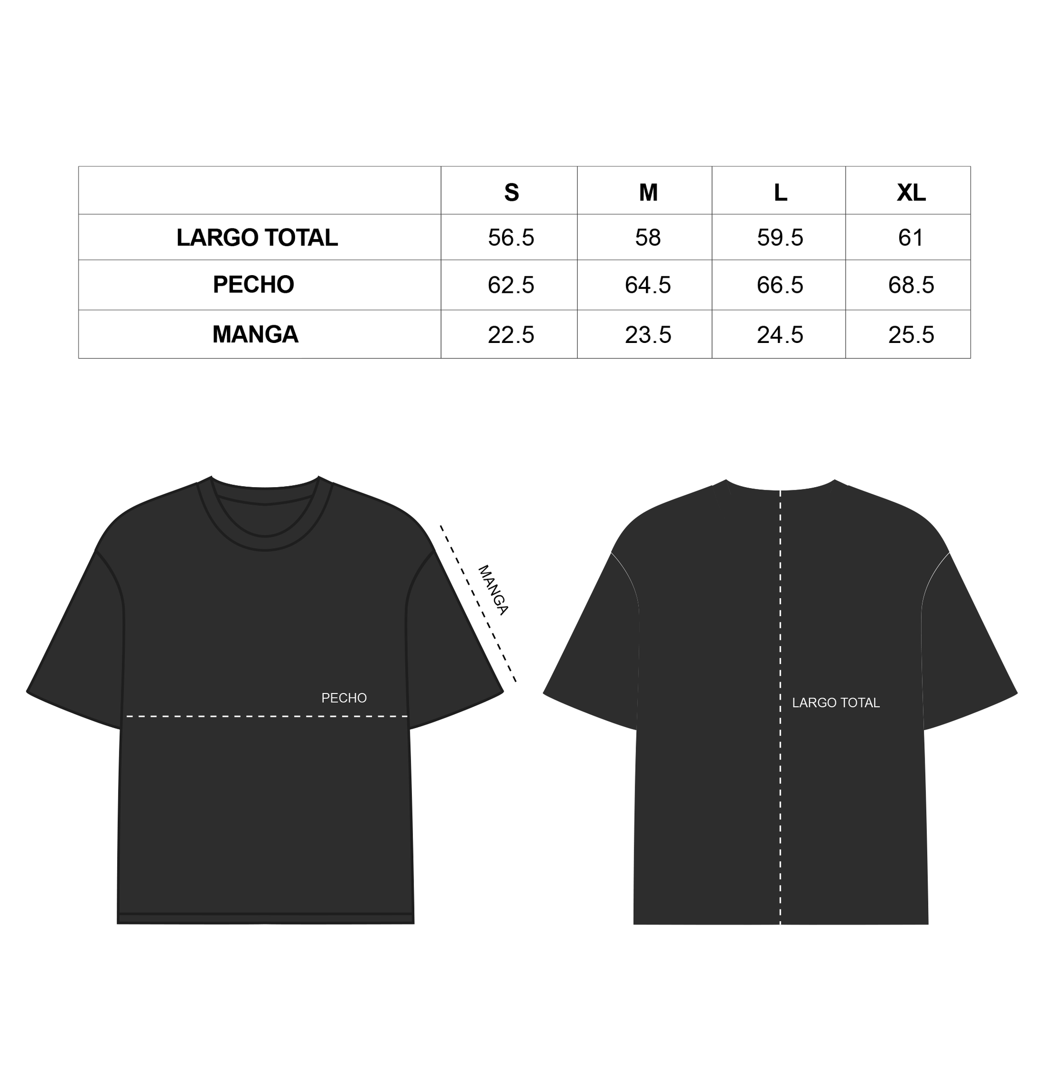 guía de tallas / dimensiones