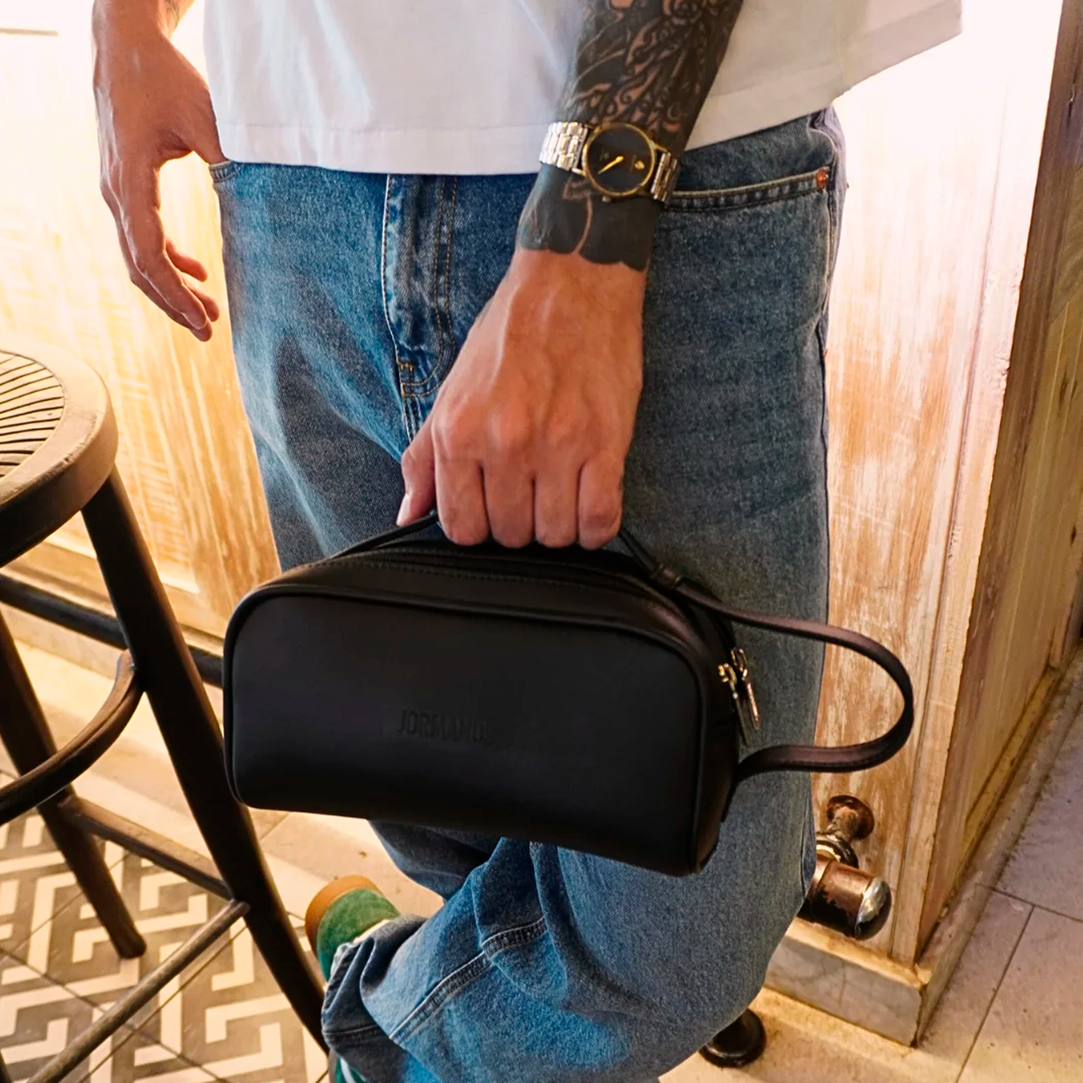 Black Dopp Kit Neceser