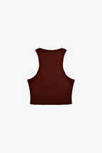 Crop Top Básico Café