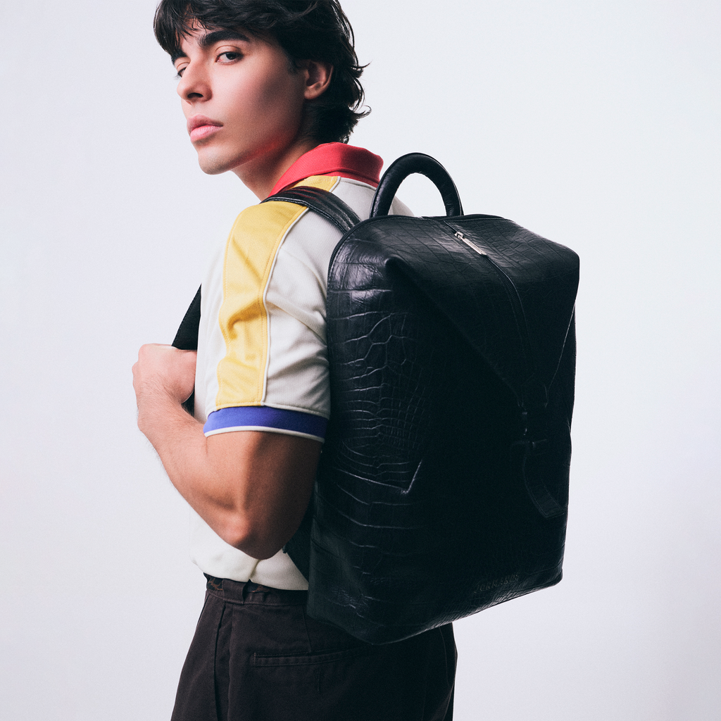 Black Croco Backpack