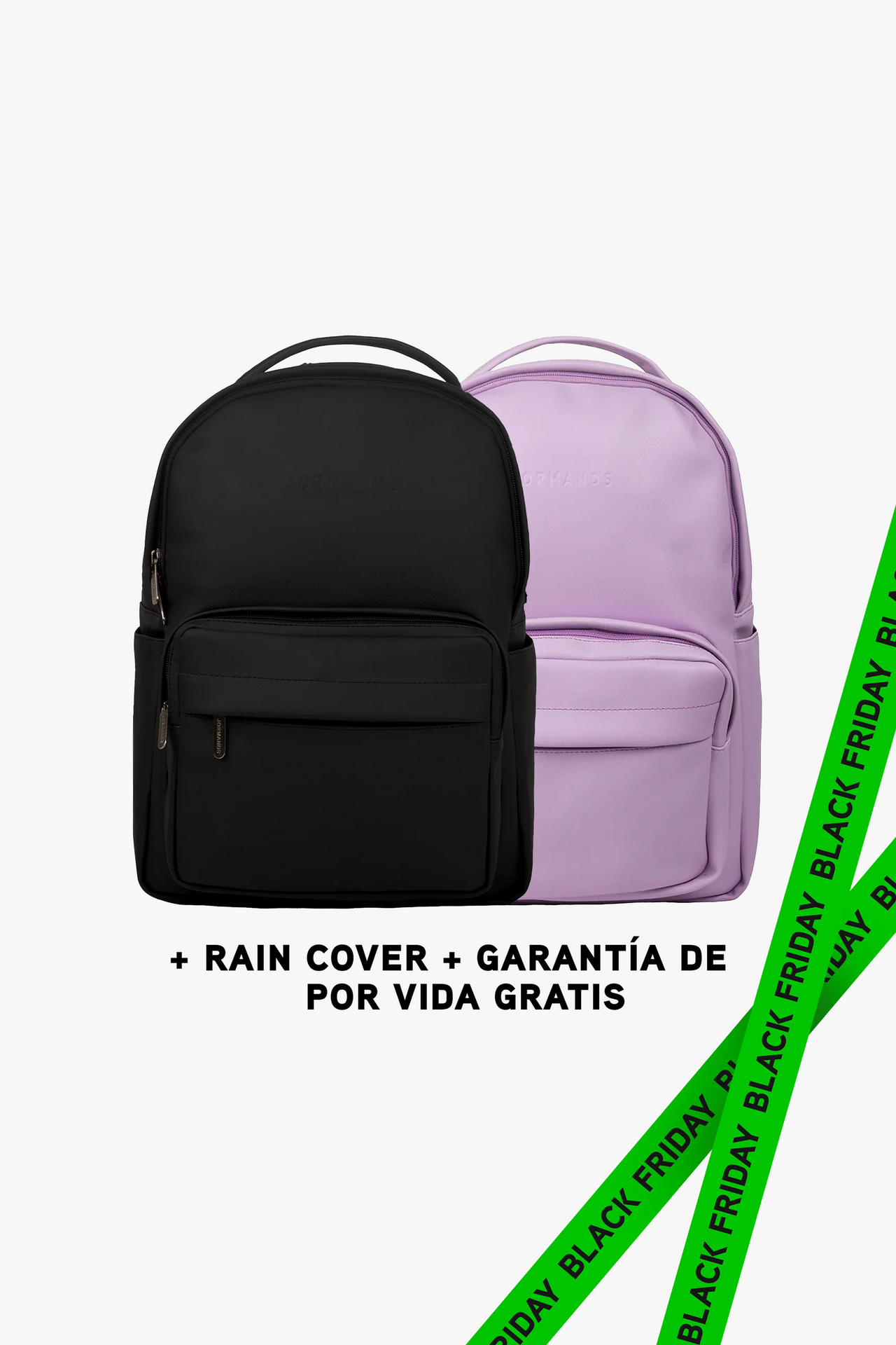 2X1 Backpack (custom) + Rain cover + garantía de por vida