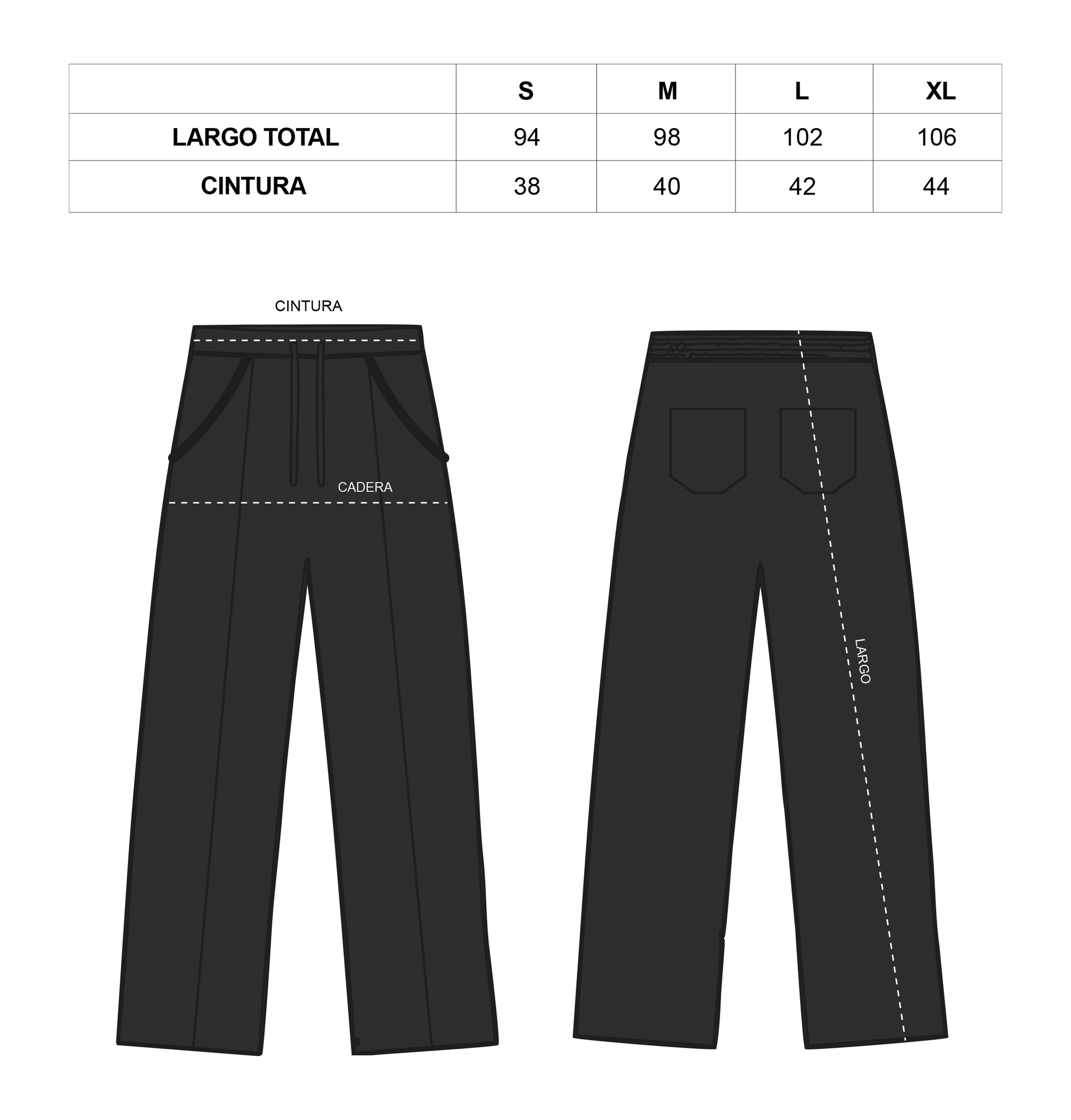 guía de tallas / dimensiones