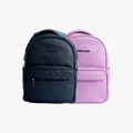 Two Stamp Backpacks (Dark blue & Lila)