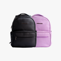 Two Stamp Backpacks (Black & Lila)